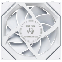 Lian Li UNI FAN TL Wireless Pantalla LCD 120 ARGB FAN Reverse Blade  Ventilador Suplementario Blanco