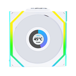 Lian Li UNI FAN SL Wireless Pantalla LCD 120 ARGB FAN Reverse Blade | Ventilador Suplementario Blanco