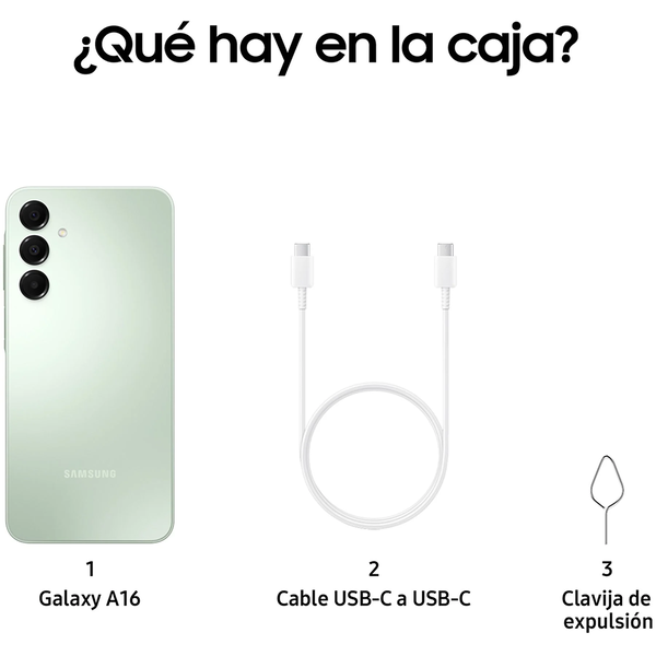 Samsung Galaxy A16 4GB 128GB Pantalla 67 Light Green 5G Móvil Libre Samsung Galaxy A16 4GB 128GB Pantalla 67 Light Green 5G Móvil Libre