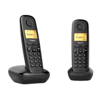 Gigaset A270 Inalámbrico DECT Duo Negro Teléfono Gigaset A270 Inalámbrico DECT Duo Negro Teléfono