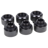 Alphacool para tubo rigido 13MM negro pack 6  Racor