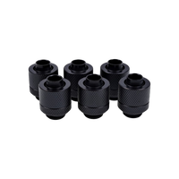 Alphacool para tubo blando 13MM negro pack 6  Racor