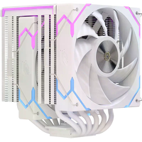 Einarex Glide G300 RGB LCD Doble ventilador Disipador CPU Blanco Einarex Glide G300 RGB LCD Doble ventilador Disipador CPU Blanco