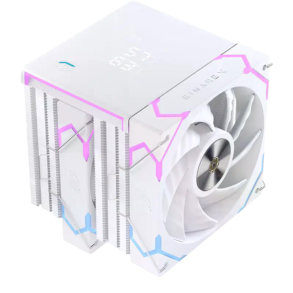 Einarex Glide G300 RGB LCD Doble ventilador Disipador CPU Blanco Einarex Glide G300 RGB LCD Doble ventilador Disipador CPU Blanco
