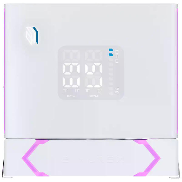 Einarex Glide G300 RGB LCD Doble ventilador Disipador CPU Blanco Einarex Glide G300 RGB LCD Doble ventilador Disipador CPU Blanco