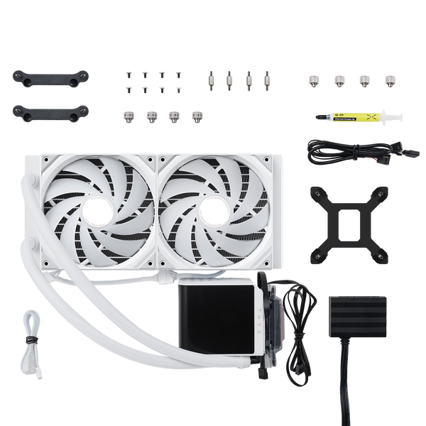 TRYX Panorama 280 ARGB  Refrigeración Líquida Blanca Pantalla curva AMOLED 65 TRYX Panorama 280 ARGB  Refrigeración Líquida Blanca Pantalla curva AMOLED 65