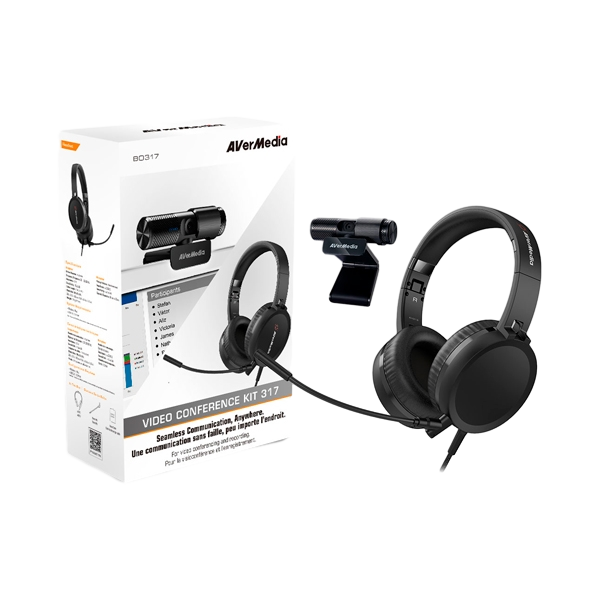 Avermedia BO317  Webcam PW313  Auricular AH313  Kit para videoconferencia Avermedia BO317  Webcam PW313  Auricular AH313  Kit para videoconferencia