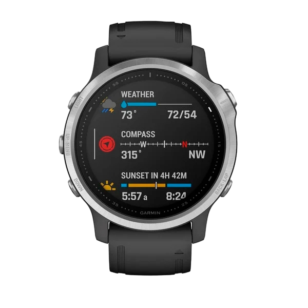 Garmin Fénix 6S Plata Negro Smartwatch Garmin Fénix 6S Plata Negro Smartwatch