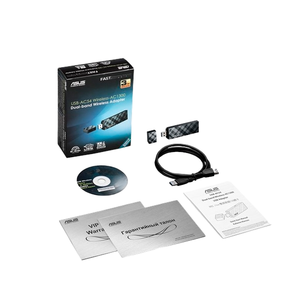 Asus USBAC54 WiFi AC1300 B1 USB 30  Adaptador USB WiFi Asus USBAC54 WiFi AC1300 B1 USB 30  Adaptador USB WiFi