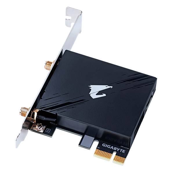 Gigabyte GCWIFI7 Tarjeta PCIe WiFi 7 Bluetooth 54 con Antena externa de alta ganancia Gigabyte GCWIFI7 Tarjeta PCIe WiFi 7 Bluetooth 54 con Antena externa de alta ganancia