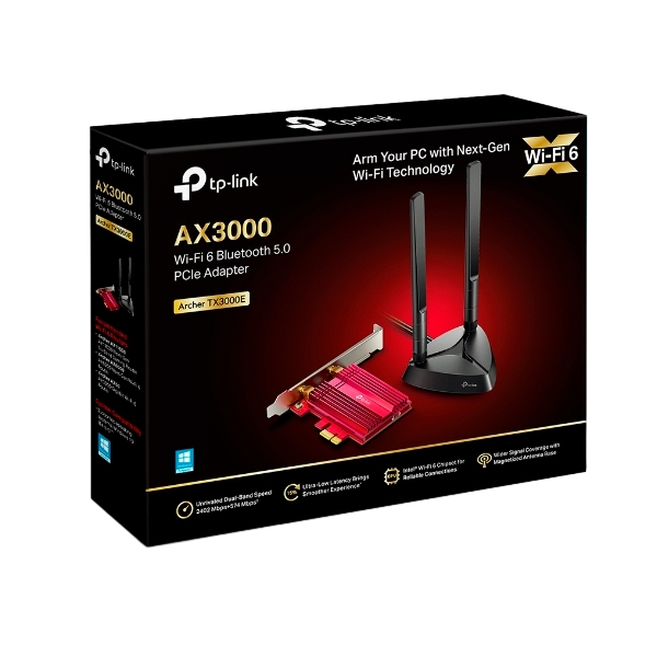 TPLink Archer TX3000 Wifi 6 Bt 50 PCIE Adaptador Wifi TPLink Archer TX3000 Wifi 6 Bt 50 PCIE Adaptador Wifi