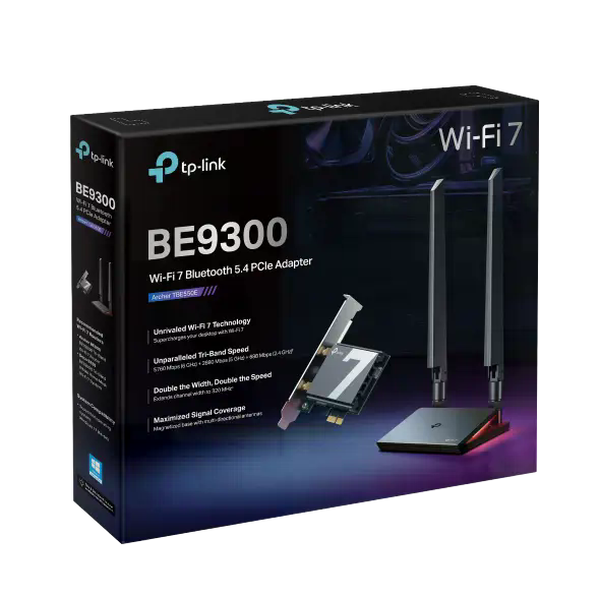 TPLINK Archer TBE552E BE9300 WiFi 7 BT 54 Tarjeta WiFi TPLINK Archer TBE552E BE9300 WiFi 7 BT 54 Tarjeta WiFi