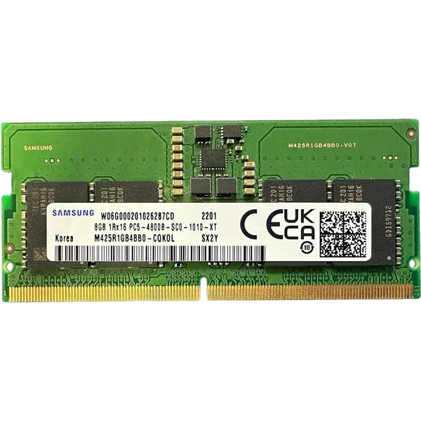Samsung 8GB DDR5 Memoria SODIMM PC54800B 262pin CL40 Samsung 8GB DDR5 Memoria SODIMM PC54800B 262pin CL40