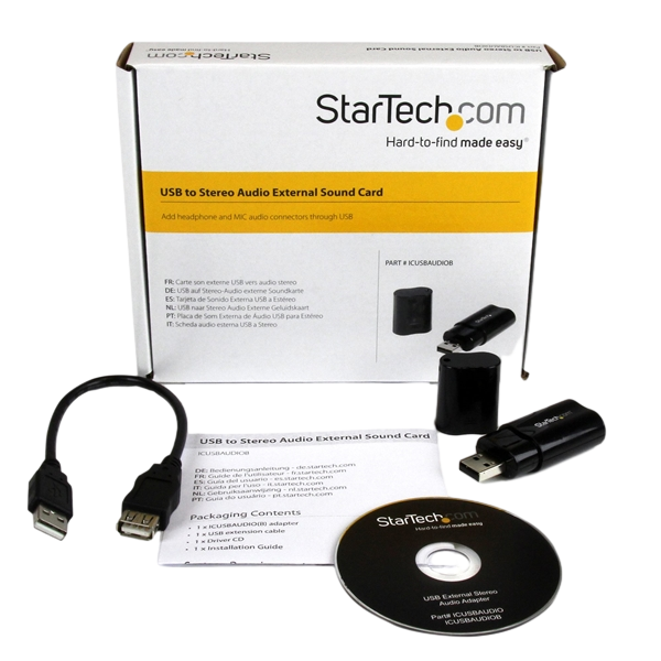 Startech Adaptador Sonido USB Externo  Tarjeta de Sonido Startech Adaptador Sonido USB Externo  Tarjeta de Sonido