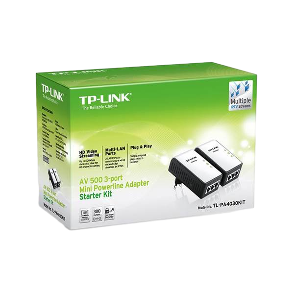 TPLink TLPA4030KIT AV500 Kit de 2  PLC TPLink TLPA4030KIT AV500 Kit de 2  PLC
