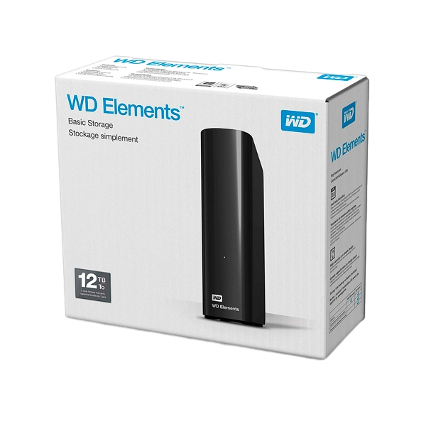 WD Elements Desktop 12TB USB 30 35 Negro HDD Externo WD Elements Desktop 12TB USB 30 35 Negro HDD Externo